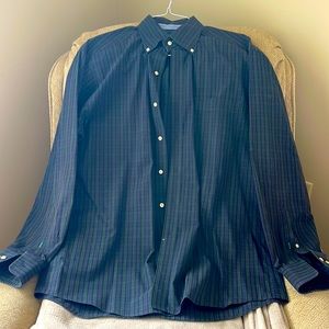Tommy Hilfiger l/dress shirt w/pocket, 16 34/35 L.  Green/blue